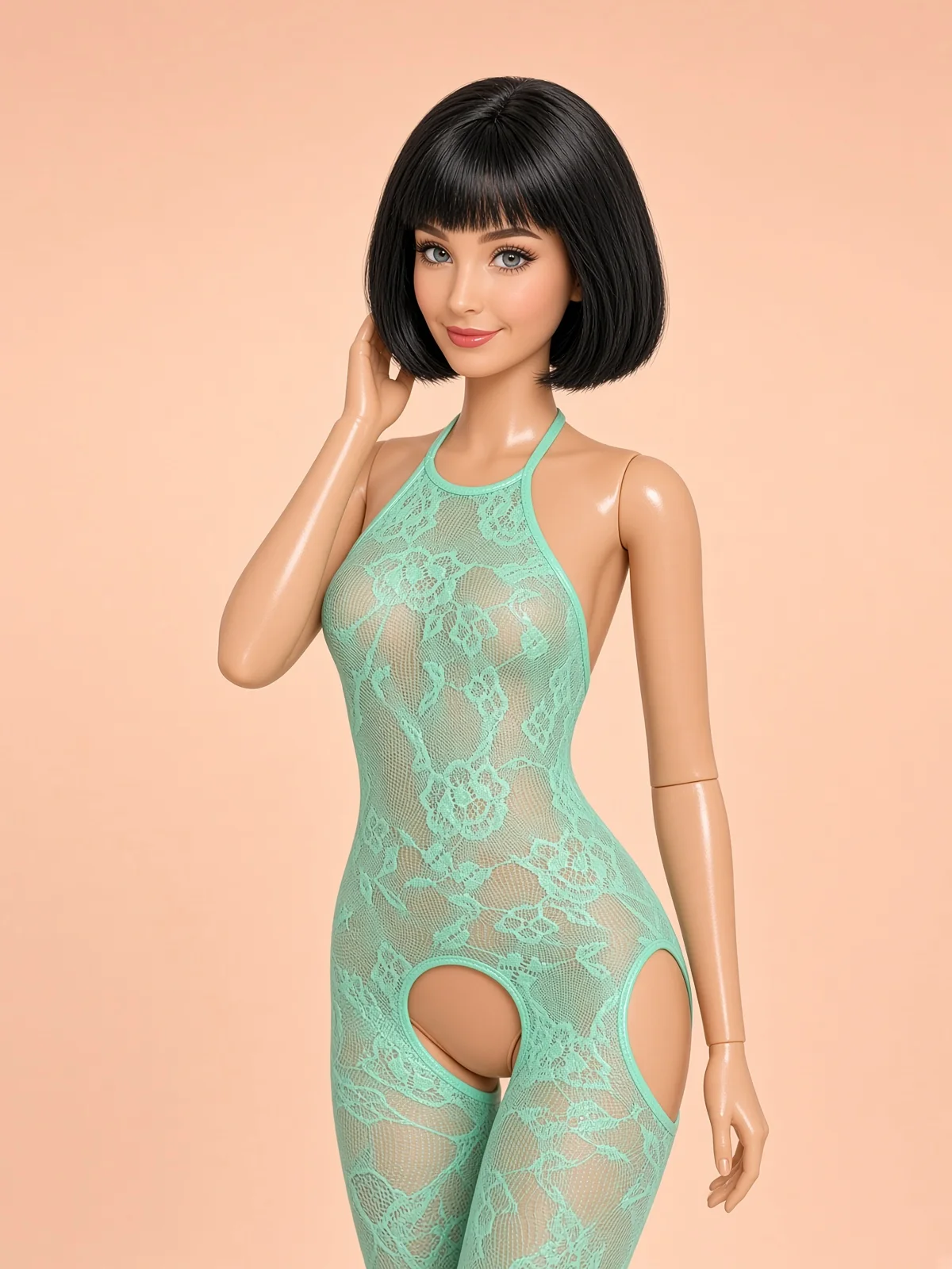 AI-generated fictional adult image: Sea glass · I — composition 01