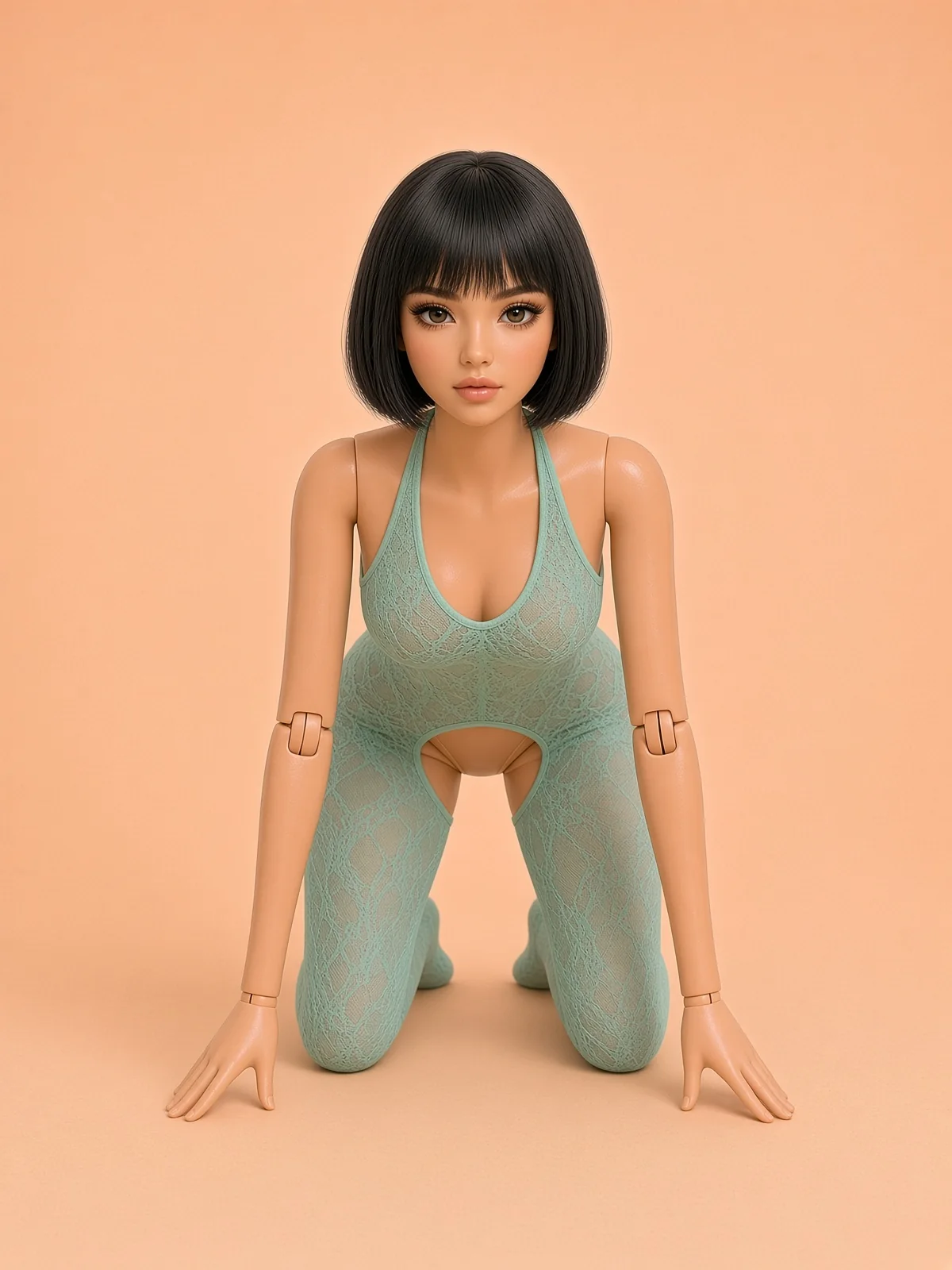 AI-generated fictional adult image: Sea glass · II — composition 03