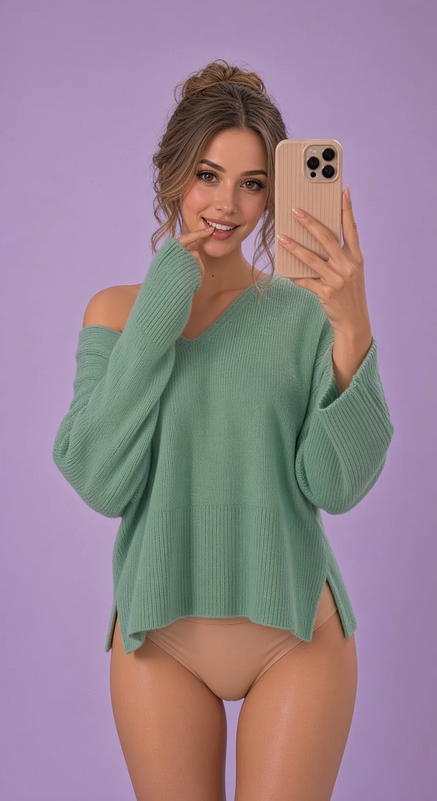 AI-generated fictional adult image: Mirror moments — composition 02