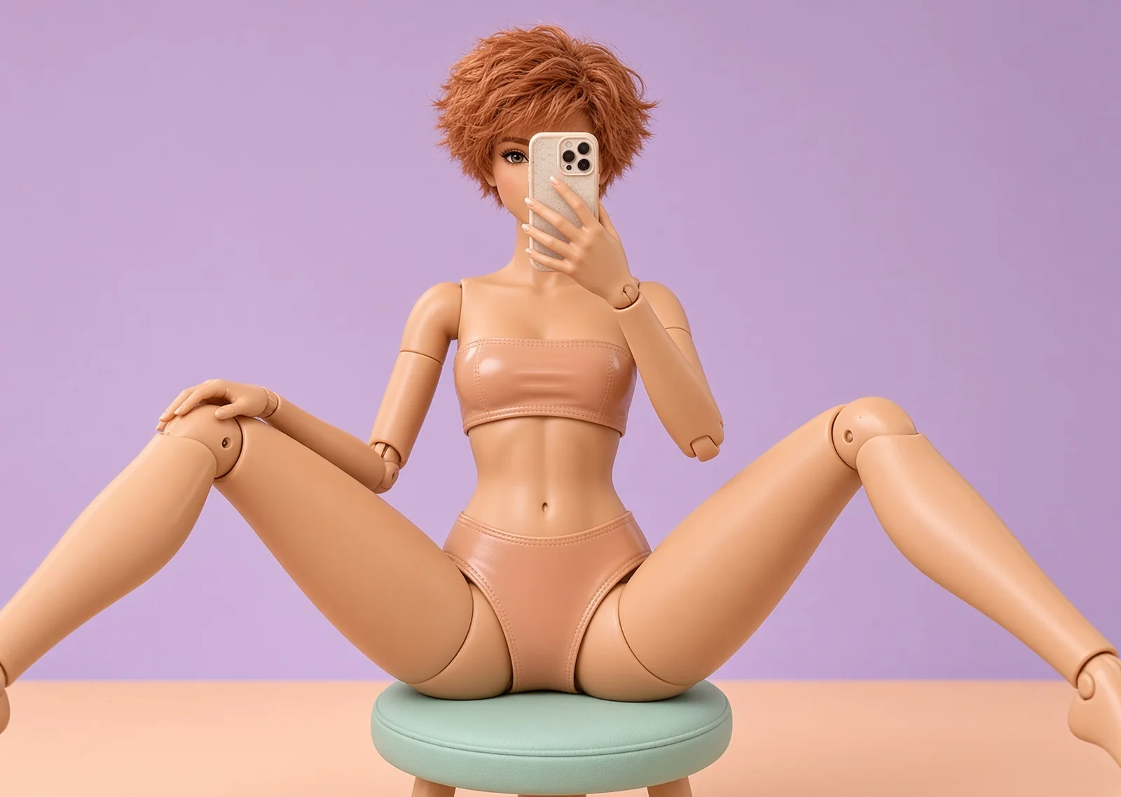 AI-generated fictional adult image: Mirror moments — composition 20